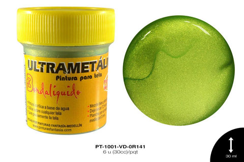 PINTURA ULTRAMETALICA VERDE COBALTO 6 u(30cc)/pqt