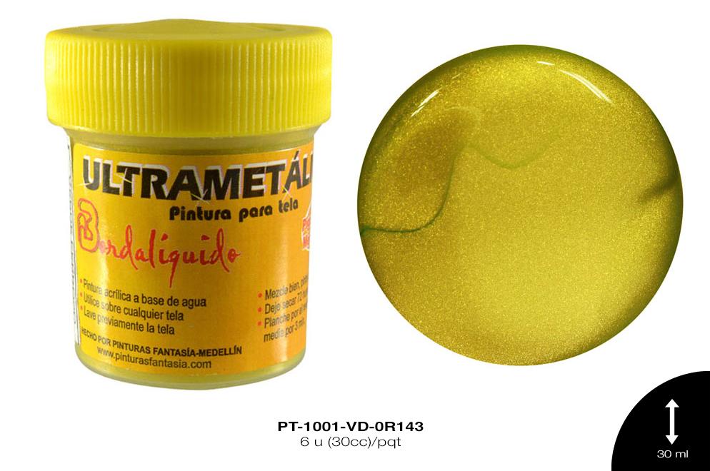 PINTURA ULTRAMETALICA VERDE FERROSO 6 u(30cc)/pqt