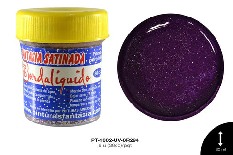 PINTURA FANTASIA SATINADA UVA 6 u(30cc)/pqt