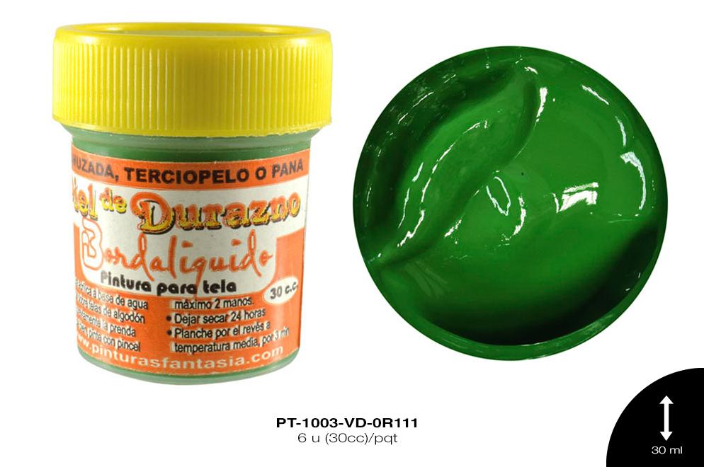 PINTURA PIEL DE DURAZNO VERDE SELVA 6 u(30cc)/pqt