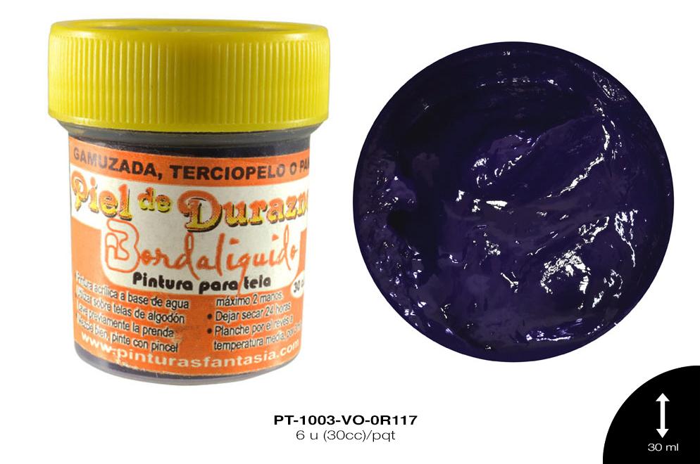 PINTURA PIEL DE DURAZNO VIOLETA 6 u(30cc)/pqt