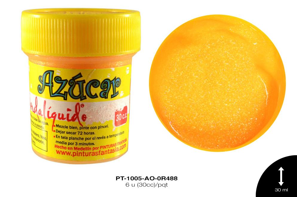 PINTURA AZUCAR AMARILLO PRIMARIO 6 u(30cc)/pqt