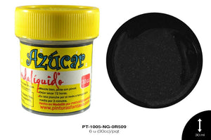 PINTURA AZUCAR NEGRO 6 u(30cc)/pqt