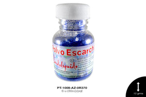 POLVO ESCARCHADO AZUL OSCURO 6 u(30cc)/pqt