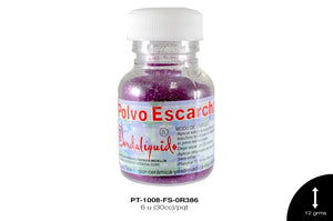 POLVO ESCARCHADO FUCSIA 6 u(30cc)/pqt