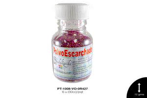 POLVO ESCARCHADO VIOLETA-ORO 6 u(30cc)/pqt