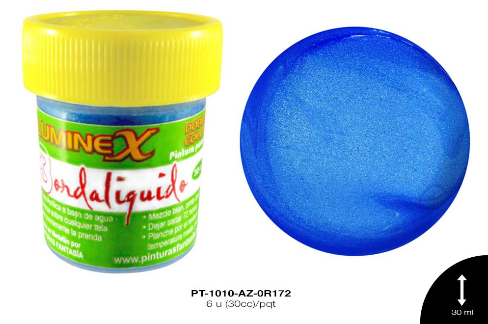 PINTURA LUMINEX AZUL INTENSO 6 u(30cc)/pqt