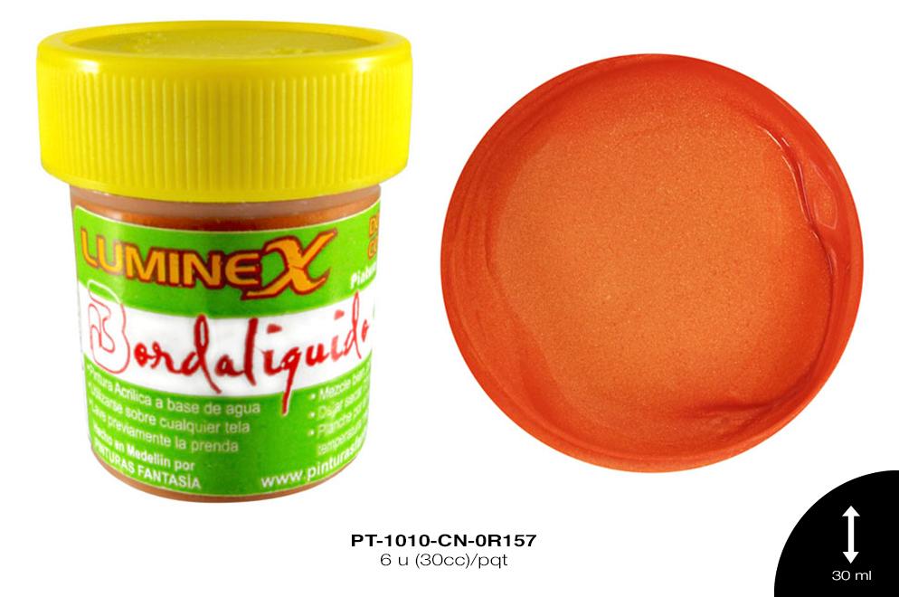 PINTURA LUMINEX CANELA 6 u(30cc)/pqt