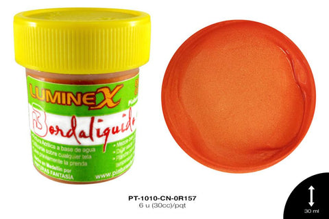 PINTURA LUMINEX CANELA 6 u(30cc)/pqt