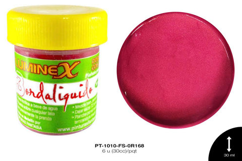 PINTURA LUMINEX FUCSIA FLORAL 6 u(30cc)/pqt