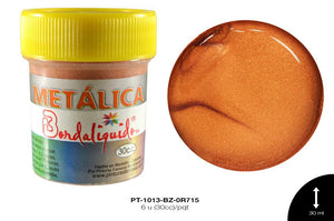 PINTURA METALICOS BRONCE 6 u(30cc)/pqt