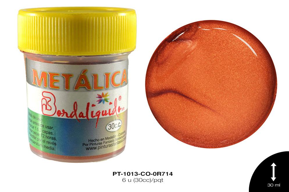 PINTURA METALICOS COBRE 6 u(30cc)/pqt