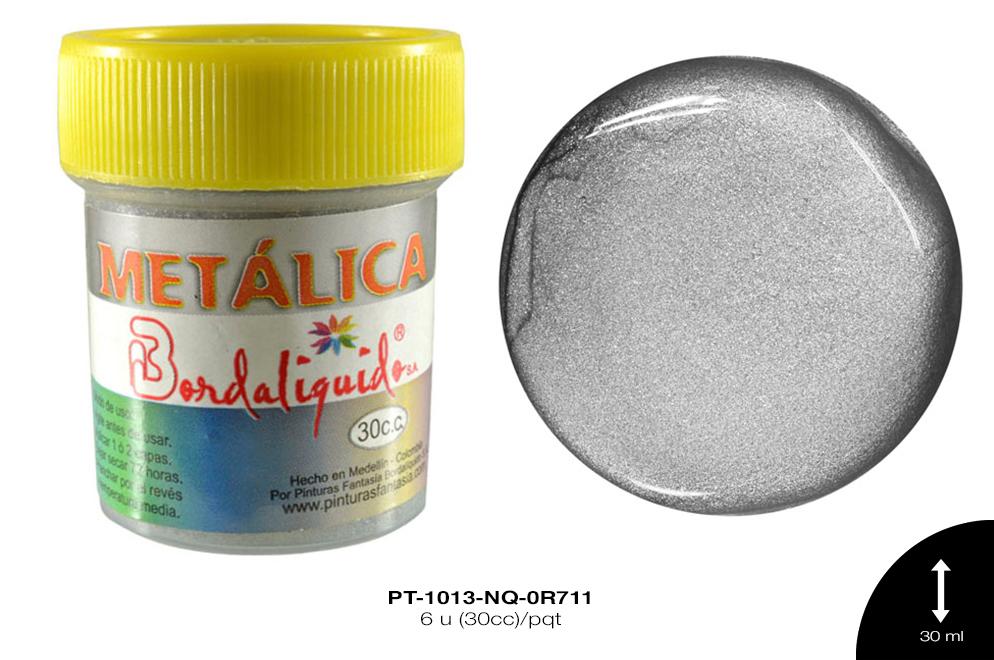 PINTURA METALICOS NIQUEL 6 u(30cc)/pqt