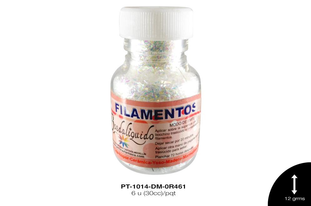 PINTURA FILAMENTOS DIAMANTE 6 u(30cc)/pqt