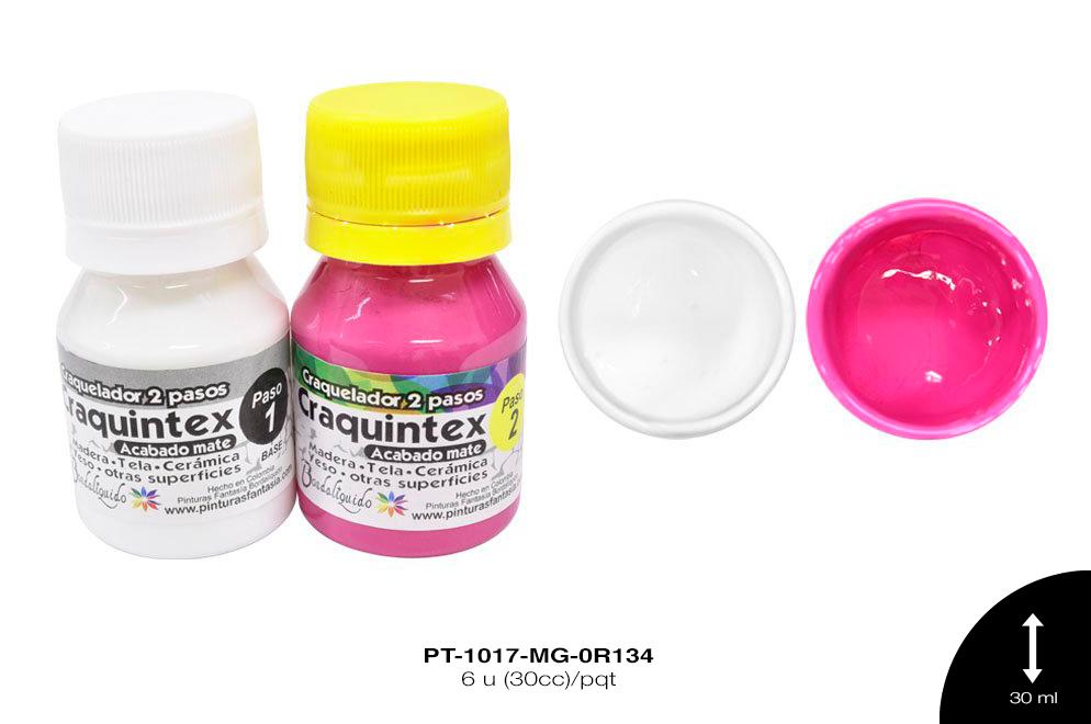 PINTURA CRAQUINTEX 2 PASOS MAGENTA 6 u(30cc)/pqt