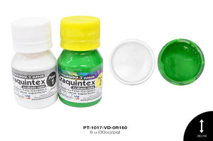 PINTURA CRAQUINTEX 2 PASOS VERDE CLARO 6 u(30cc)/pqt