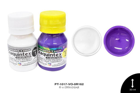 PINTURA CRAQUINTEX 2 PASOS VIOLETA 6 u(30cc)/pqt