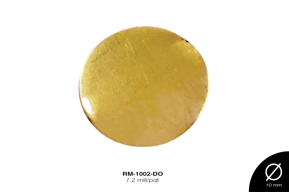 TACHE PLANO CIRCULAR PLANCHA REF:10mm DORADO 7.2 mill/pqt