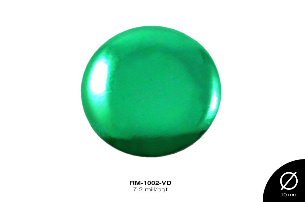 TACHE PLANO CIRCULAR PLANCHA REF:10mm VERDE 7.2 mill/pqt