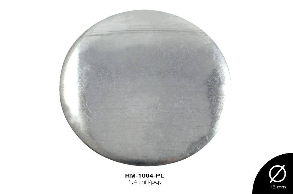 TACHE PLANO CIRCULAR PLANCHA REF:16 mm  PLATA 1.4 mill/pqt