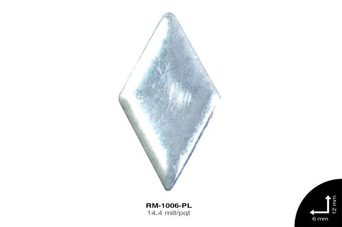 TACHE PLANO ROMBO PLANCHA REF:6X12 mm PLATA 14.4 mill/pqt