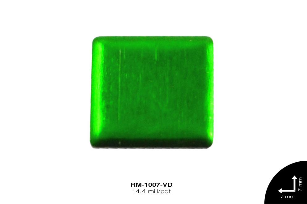 TACHE PLANO CUADRADO PLANCHA REF:7X7 mm VERDE 14.4 mill/pqt