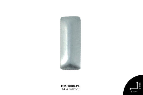 TACHE PLANO RECT PLANCHA REF:30(3X6) mm  PLATA 14.4 mill/pqt