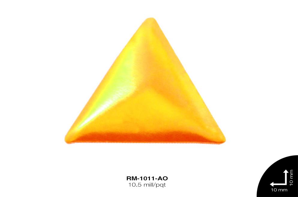 TACHE PLANO TRIANGULO PLANCHA REF:T 10X10  AMARILLO 10.5 mil