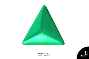 TACHE PLANO TRIANGULO PLANCHA REF:T 10X10  VERDE 10.5 mill/p