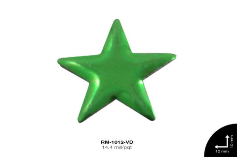 TACHE PLANO ESTRELLA PLANCHA REF:E 10X10 VERDE 14.4 mill/pqt