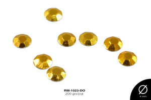 TACHE ADHESIVO DIAMANTADO REF: 4 mm DORADO 200 grs/pqt