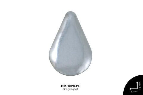 TACHE PLANO GOTA PLANCHA REF:8X13 mm PLATA 30 grs/pqt