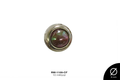 TACHE CIRCULAR LATON PERLA REF: 6mm  CAFÉ 10 mill/pqt