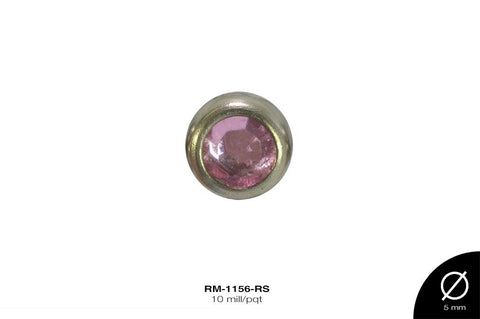 TACHE LATON PIEDRA NIQUEL REF: 5mm ROSA 10 mill/pqt