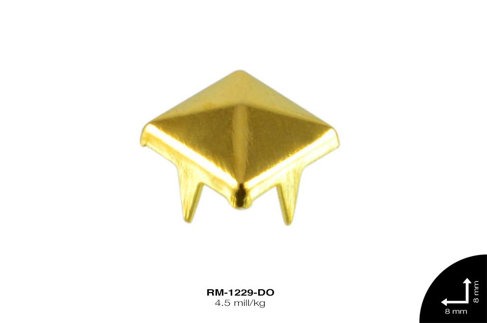 TACHE HIERRO 4P CUADRO DIAM REF: 8X8mm DORADO 4.5 mill/kg