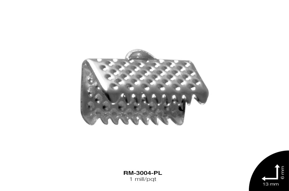 TERMINAL MALETA 13mm REF: QX-365 PLATA 1 mill/pqt