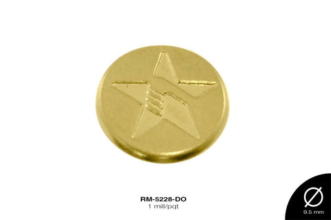 REMACHE METALICO ESTRELLA 9.5mm REF: C-51 DORADO 1 mill/pqt