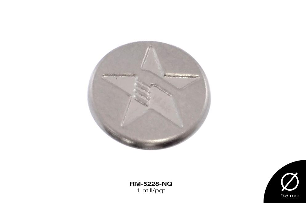 REMACHE METALICO ESTRELLA 9.5mm REF: C-51 NIQUEL 1 mill/pqt