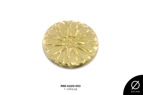 REMACHE METALICO SOL 9.5mm REF: D-85 DORADO 1 mill/pqt