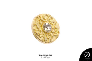 REMACHE METALICO PIEDRA GRAB 10mm REF: GY-0949 DORADO 1 mill