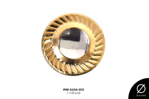 REMACHE METALICO PIEDRA 9.5mm REF: DS605 DORADO 1 mill/pqt