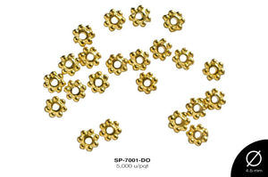 SEPARADOR METALICO FLOR 4.5mm REF: A374 DORADO 5000 u/pqt(.5