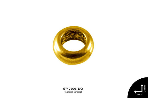 SEPARADOR METALICO ARGOLLA 7mm REF: A8334 DORADO 1200 u/pqt(