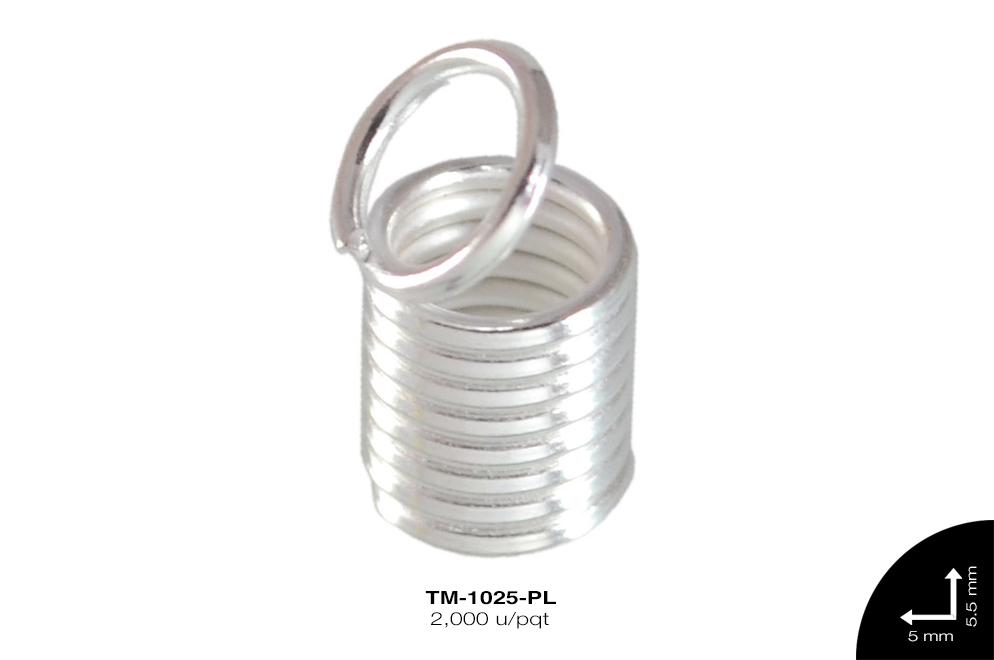 TERMINAL CORDON ESPIRAL REF: QX-505(5.5mm) PLATA 2000 u/pqt