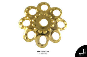 TERMINAL FLOR 9.5mm REF: QX-402 DORADO 5 mill/pqt