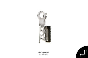 TERMINAL CUERO 7X2mm REF: BP-070 PLATA 5 mill/pqt