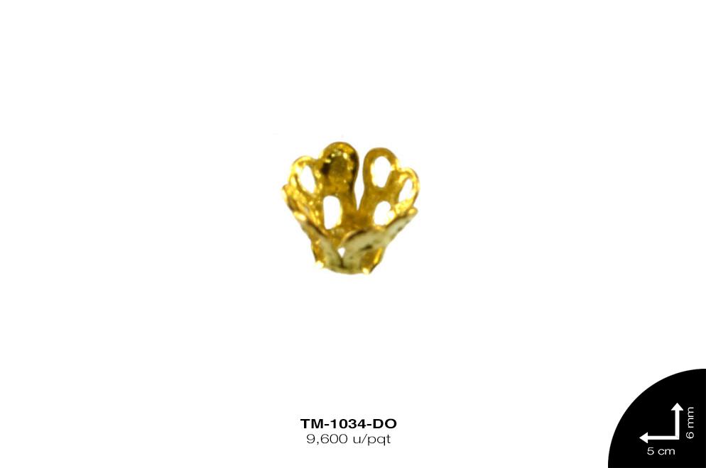 TERMINAL FLOR 6mm REF: HT010 DORADO 9600 u/pqt(kg)