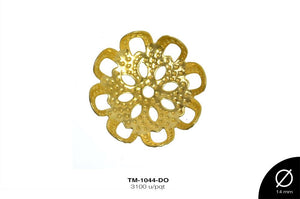 TERMINAL FLOR 14mm REF: HT034 DORADO 3100 u/pqt(kg)